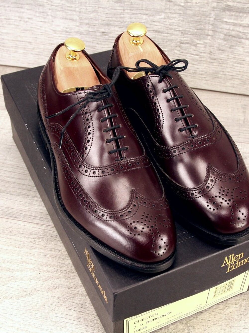 * NIB * $395 Allen Edmonds CHESTER Oxford 7 D Burgundy * add $15 new Trees